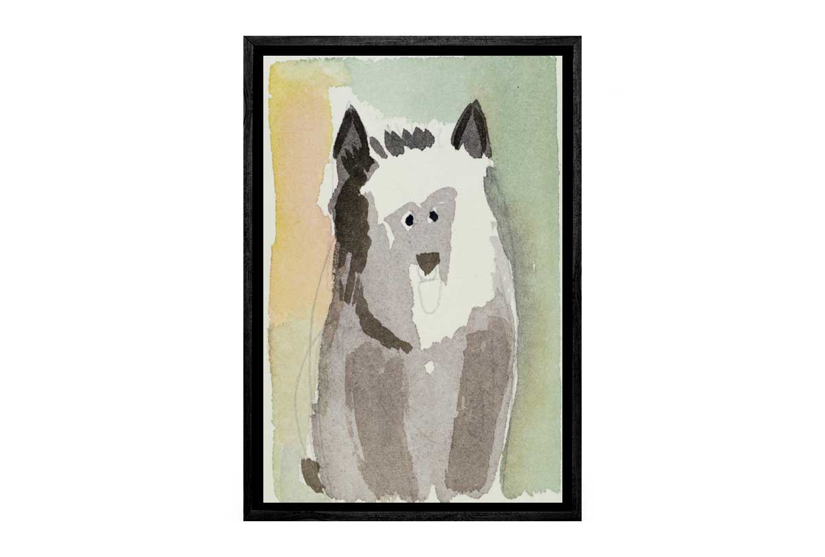 Abstract Dog Watercolour | Canvas Wall Art Print