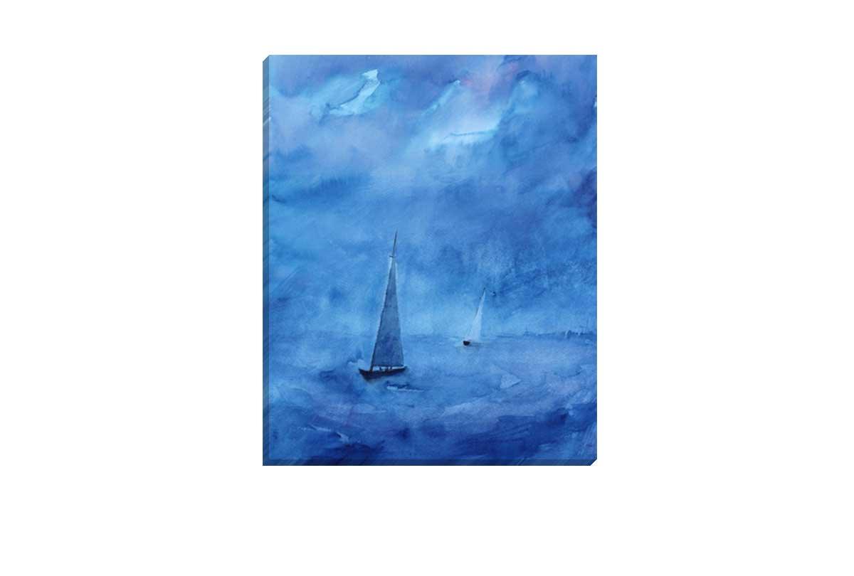 Boat on Stormy Sea | Canvas Wall Art Print - Final Touch Decor