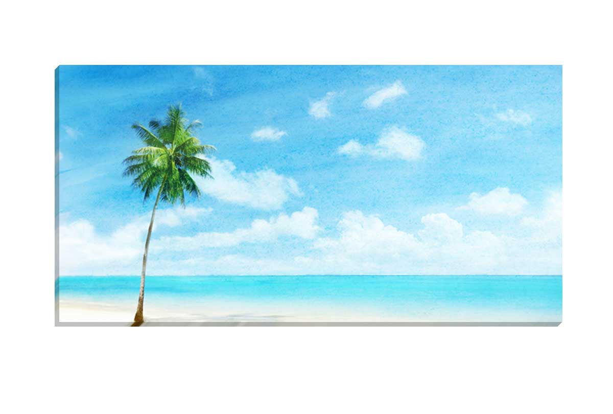Tropical Beach Panorama | Canvas Wall Art Print - Final Touch Decor