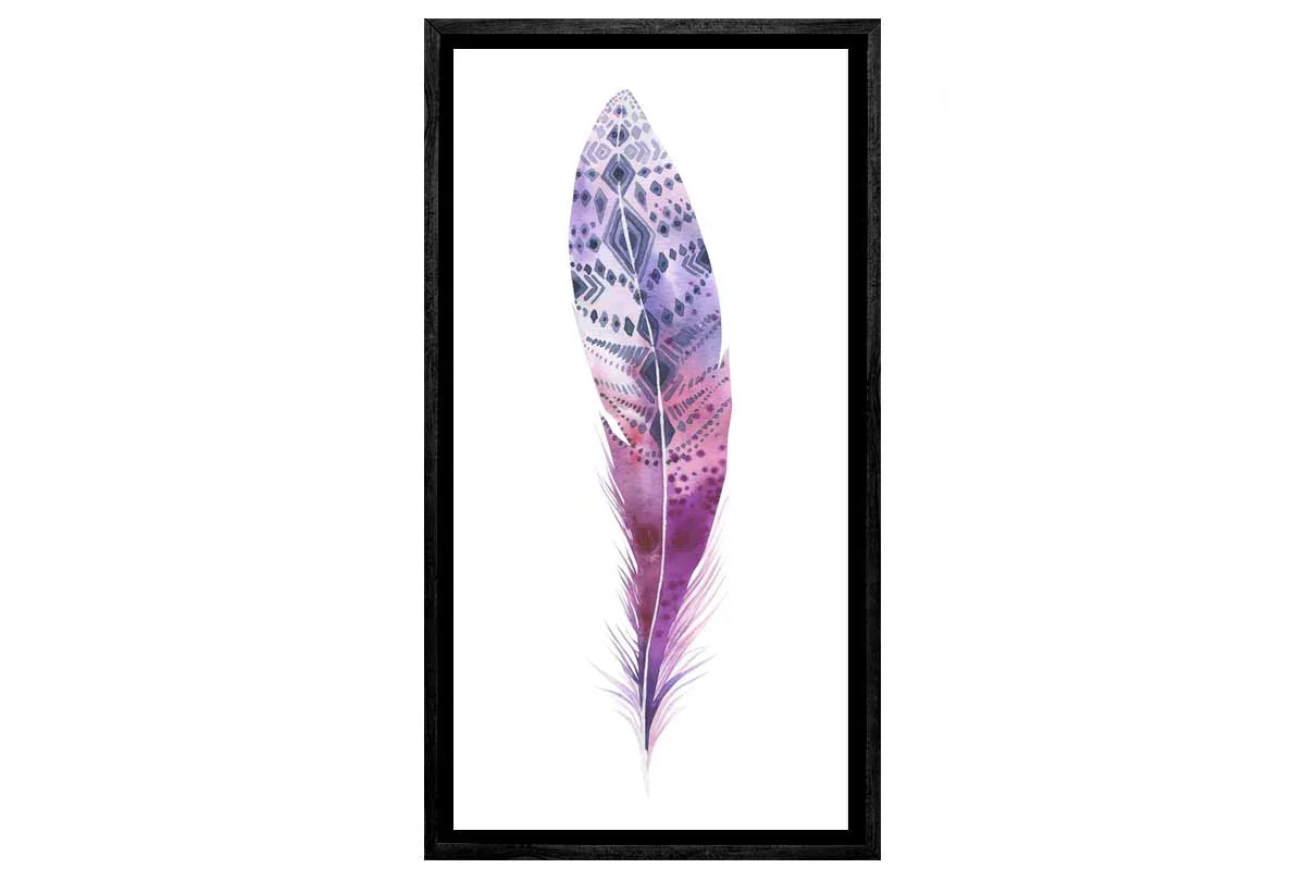 Purple Feather | Watercolour Print | Wall Art Decor - Final Touch Decor