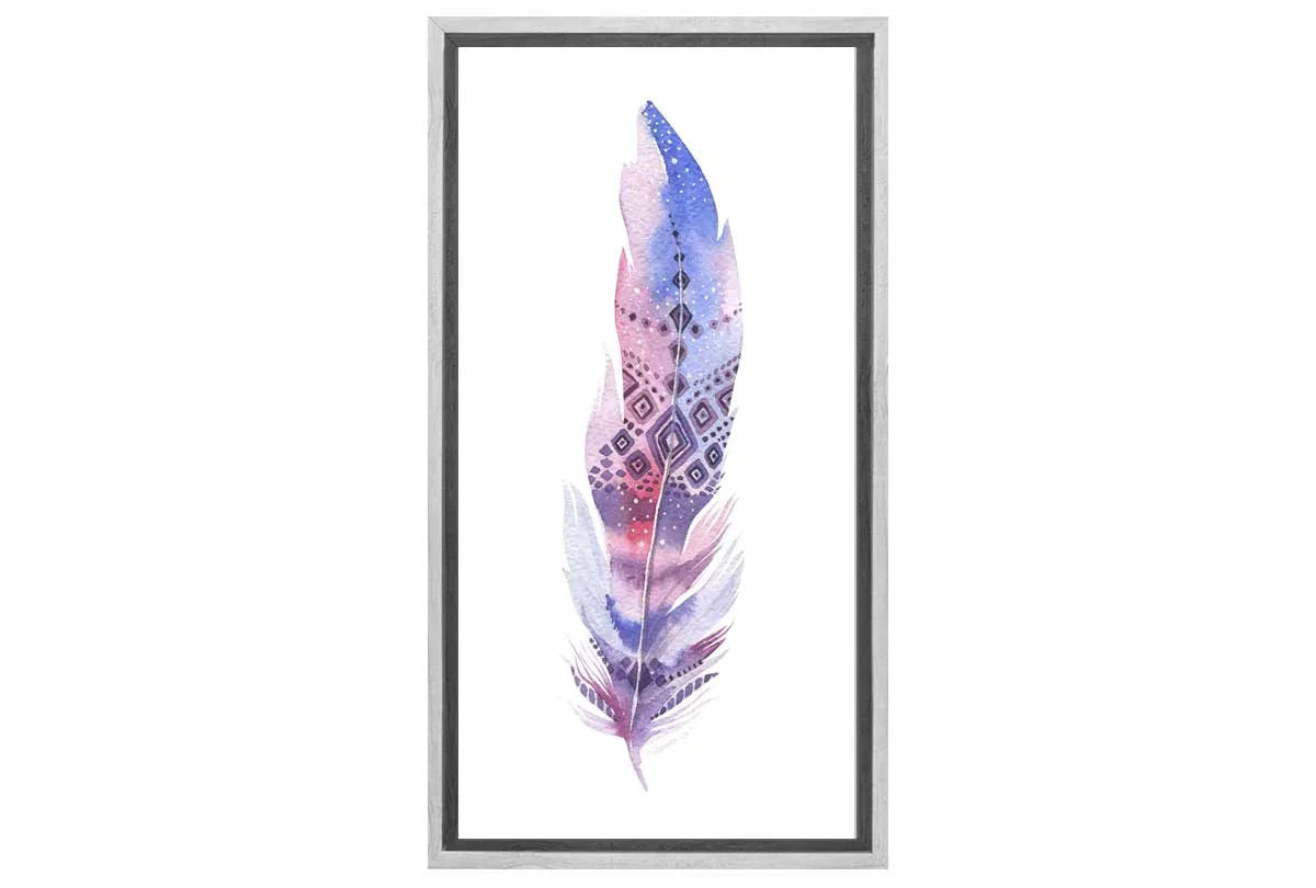 Blue Purple Feather | Watercolour Print | Wall Art Decor - Final Touch Decor