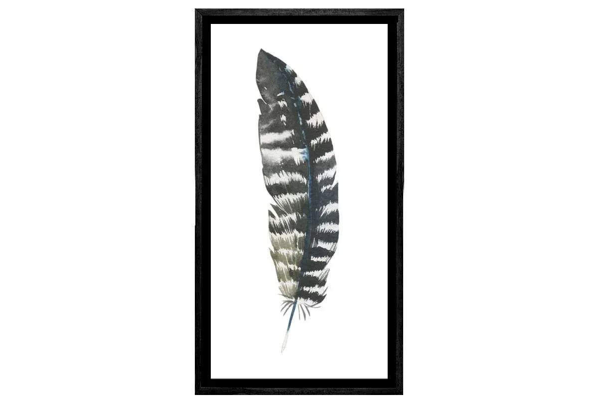 Black Grey Feather | Watercolour Print | Wall Art Decor - Final Touch Decor