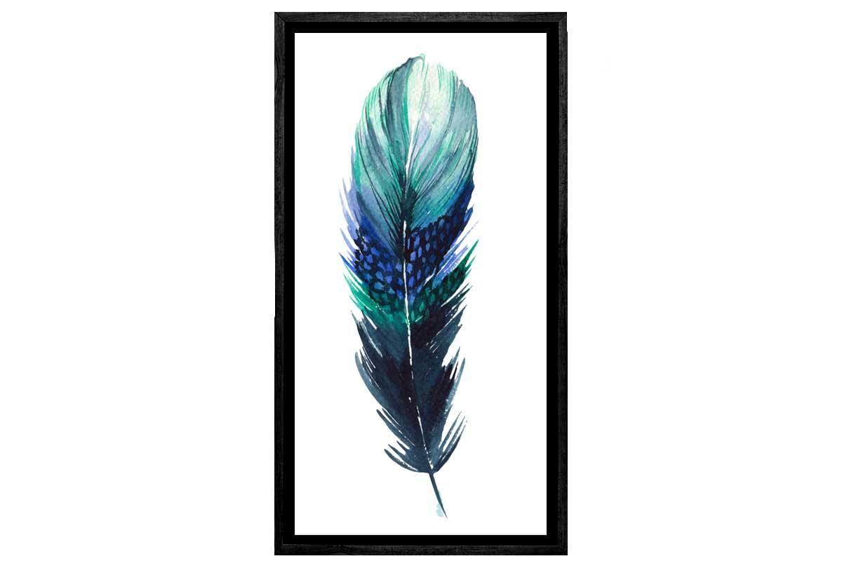 Green Feather 2 | Watercolour Print | Wall Art Decor - Final Touch Decor