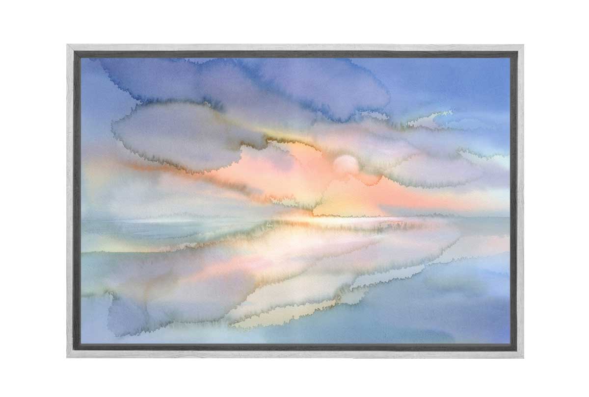 Sunrise Over Glassy Lake | Abstract Wall Art Print - Final Touch Decor