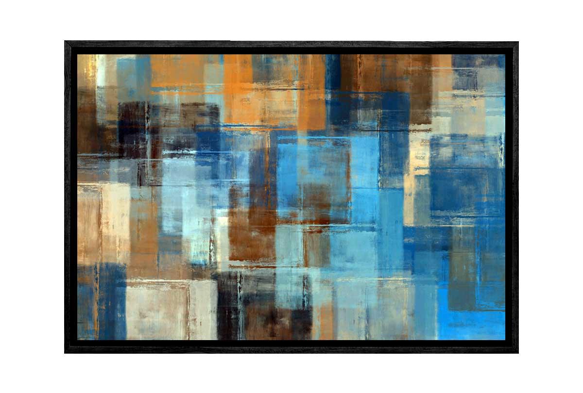 Brown and Blue Abstract | Canvas Wall Art Print - Final Touch Decor
