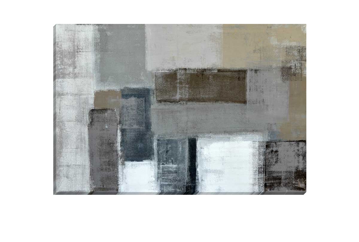Grey and Brown Abstract | Canvas Wall Art Print - Final Touch Decor
