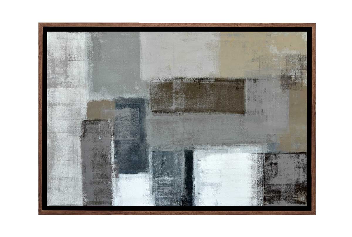 Grey and Brown Abstract | Canvas Wall Art Print - Final Touch Decor