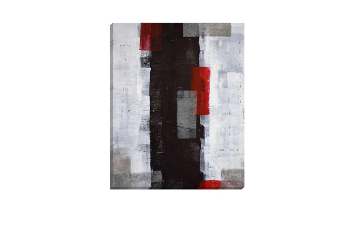 Black, Red & White Abstract | Canvas Wall Art Print - Final Touch Decor