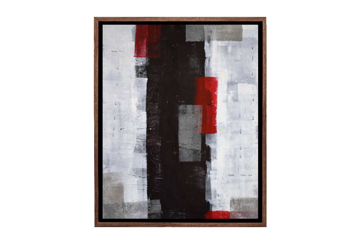 Black, Red & White Abstract | Canvas Wall Art Print - Final Touch Decor