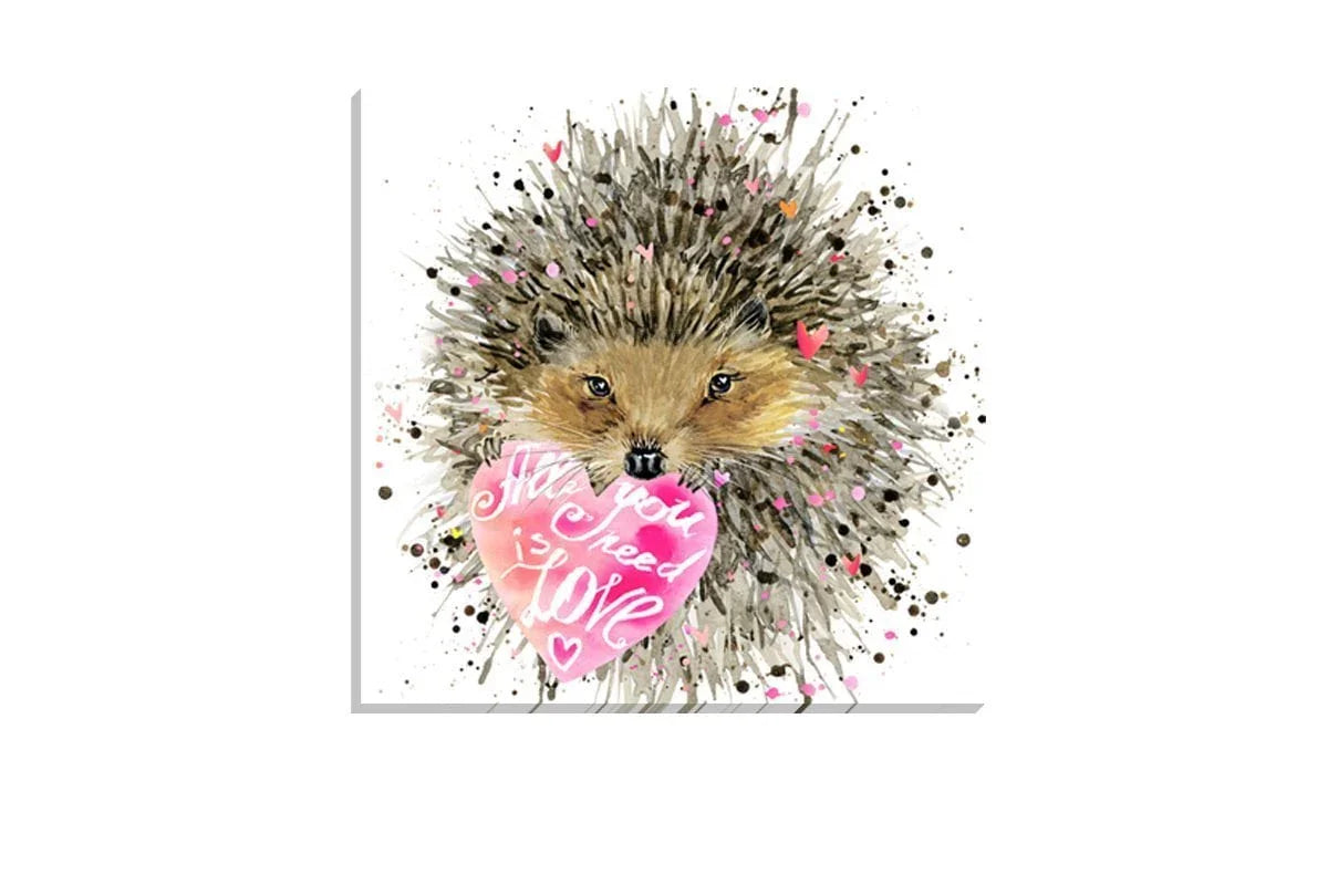 Cute Porcupine | Kids Canvas Wall Art Print - Final Touch Decor