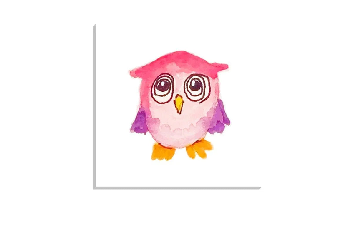 Owl Pink-Purple | Canvas Art Print - Final Touch Decor