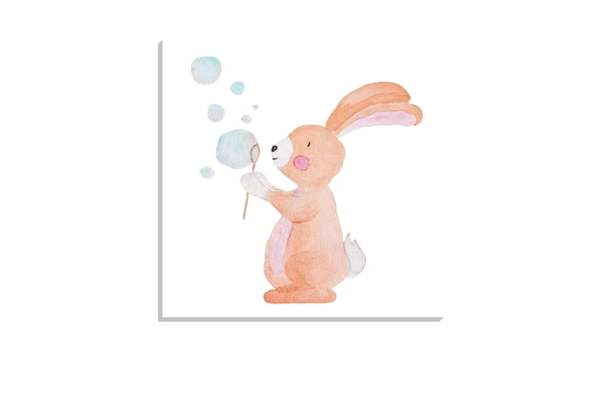 Bubble Bunny | Canvas Wall Art Print - Final Touch Decor