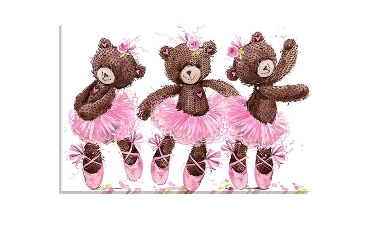 Ballet Bears | Canvas Wall Art Print - Final Touch Decor