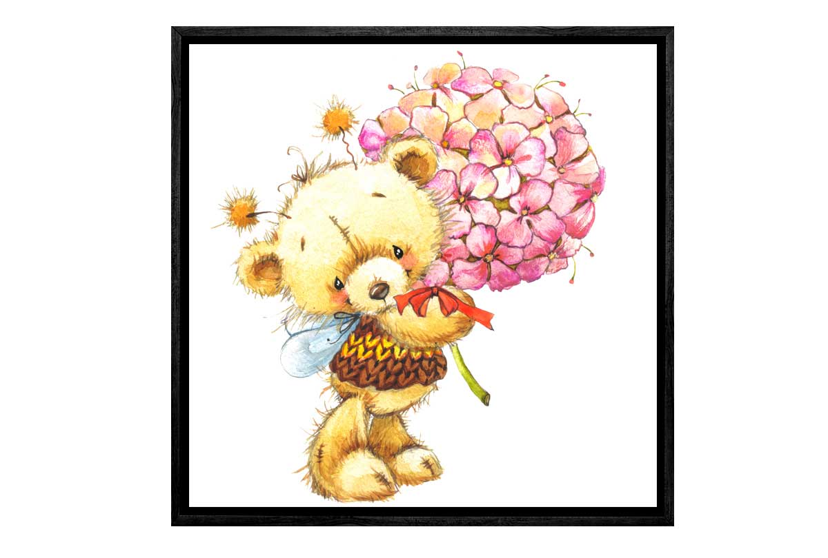Boo Boo Bear Bouquet | Canvas Wall Art Print