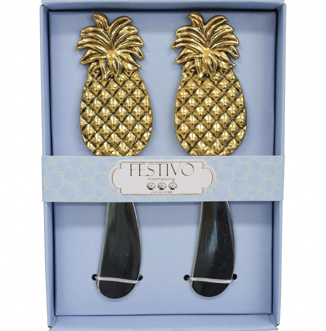 Pineapple Cheese Knife Spreader Set/2 - Final Touch Decor