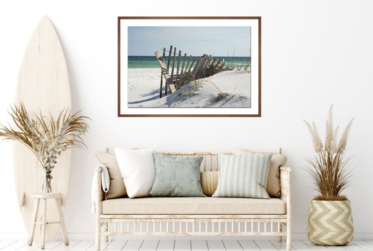 Rustic Beach Fence | Wall Art Print - Final Touch Decor