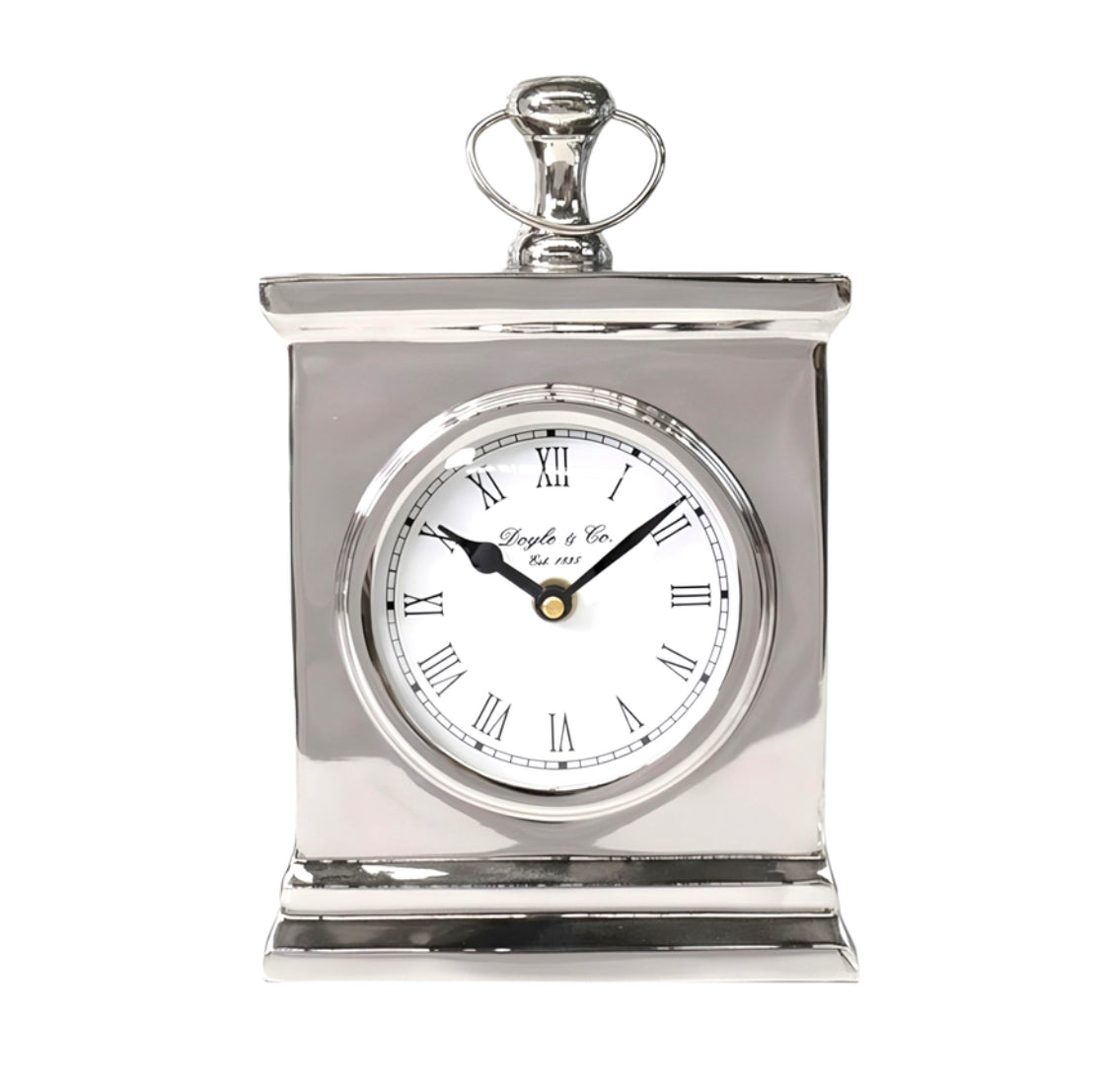 Hamptons Silver Mantle Clock