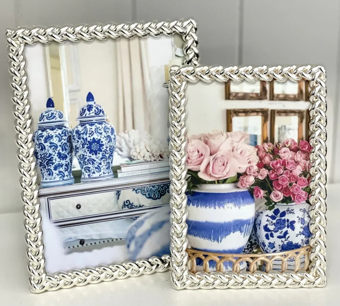 Plaited Silver Photo Frame 4x6” - Final Touch Decor