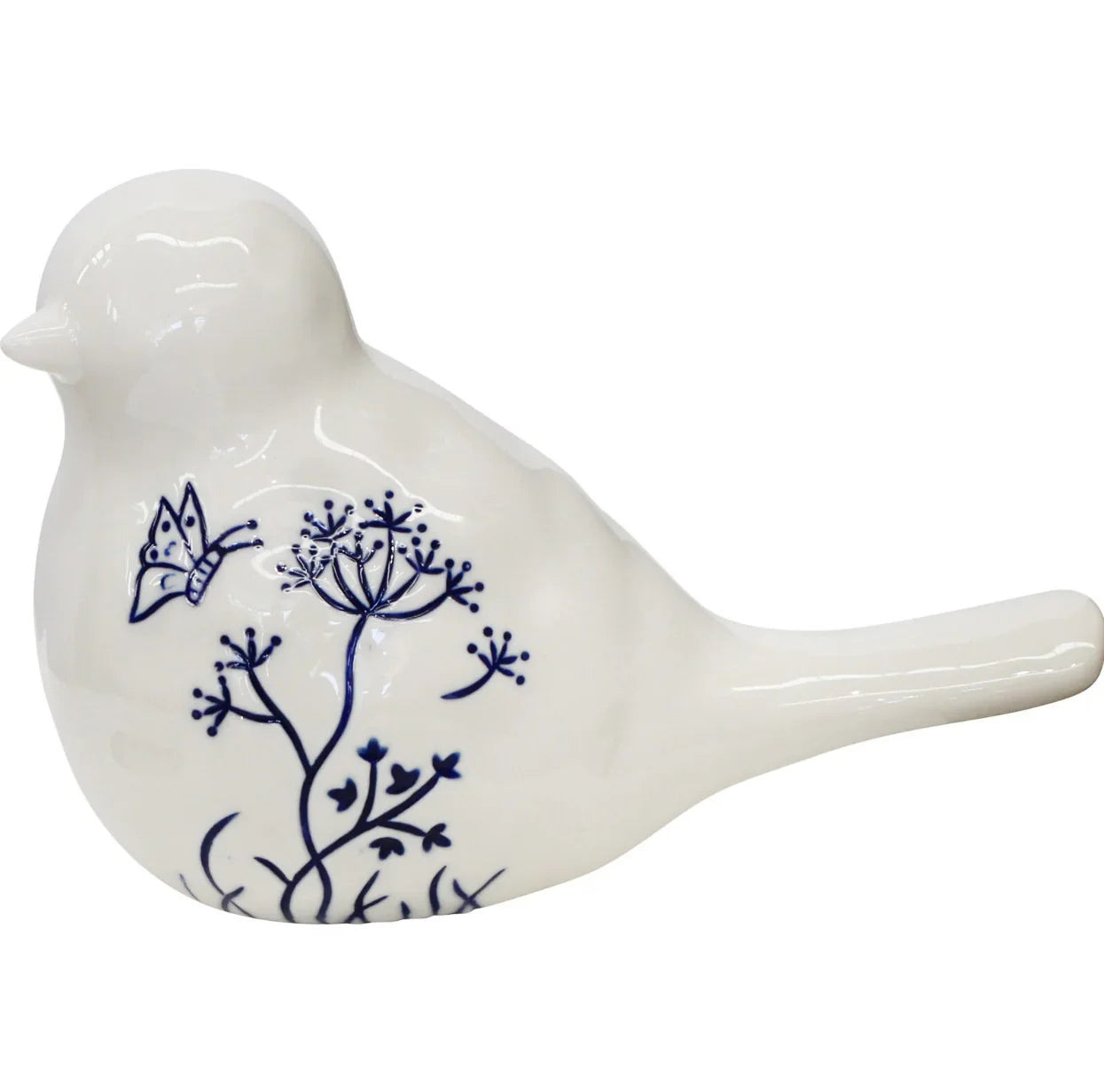 Blue & White Ceramic Bird Decoration - Final Touch Decor