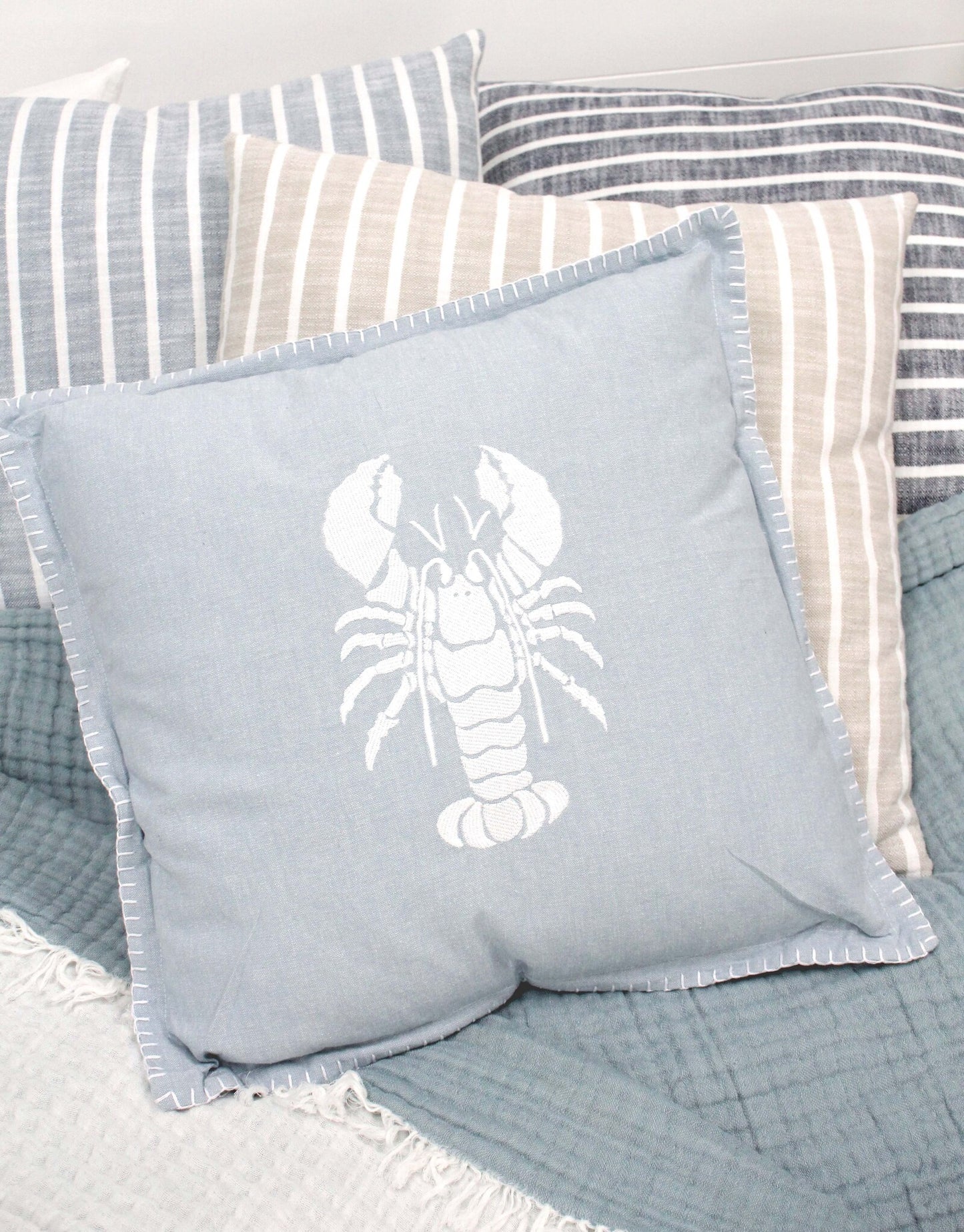 Cushion Lobster Light Blue - 46 x 46cm
