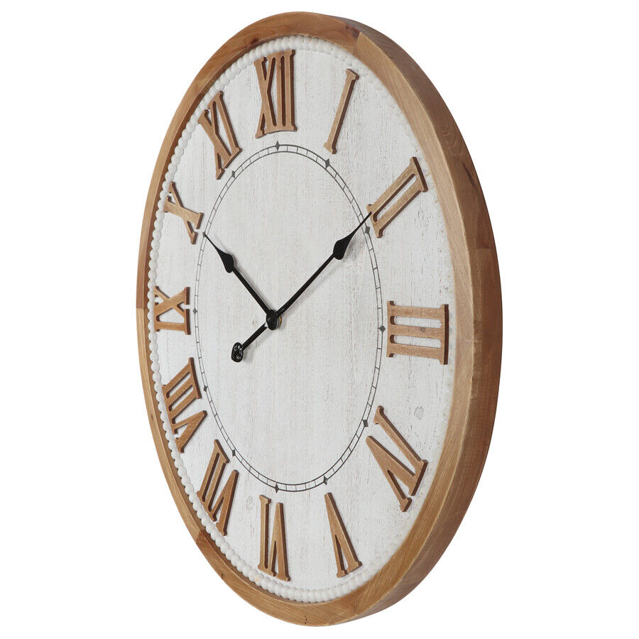 68cm Hamptons Roman Numeral Wall Clock - Final Touch Decor