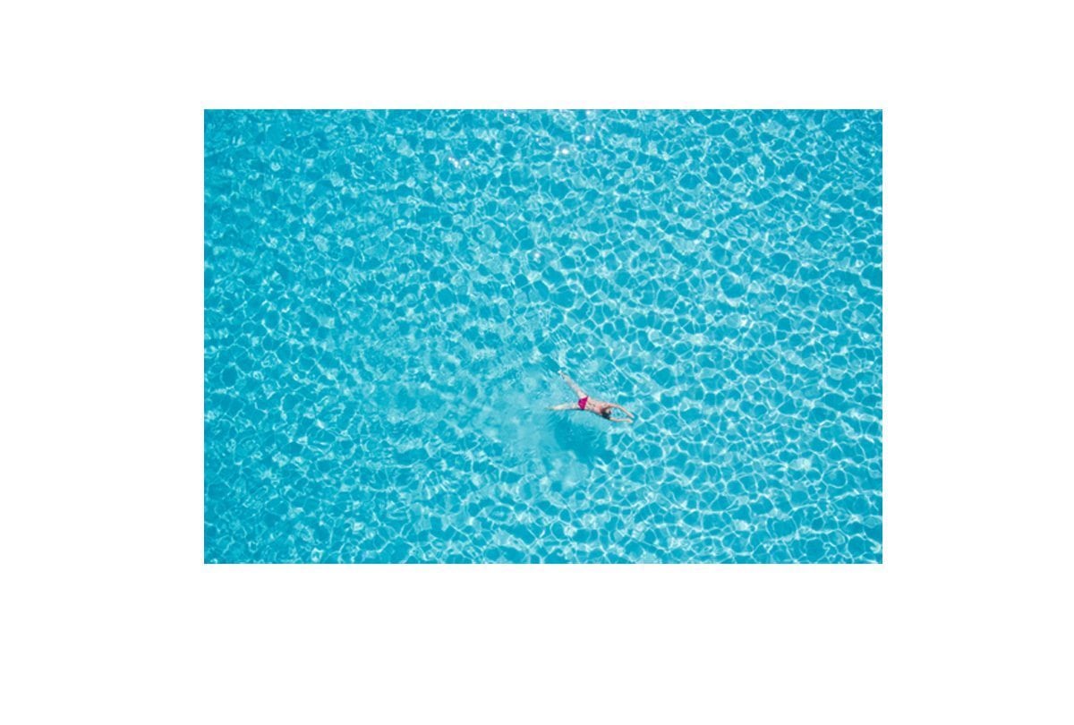 Lone Swimmer Crystal Water | Canvas Art Wall Print - Final Touch Decor