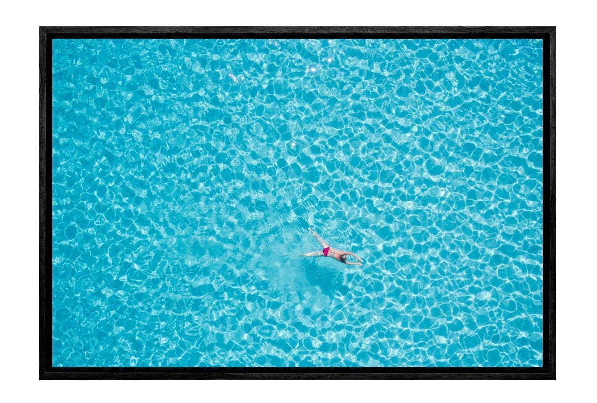 Lone Swimmer Crystal Water | Canvas Art Wall Print - Final Touch Decor
