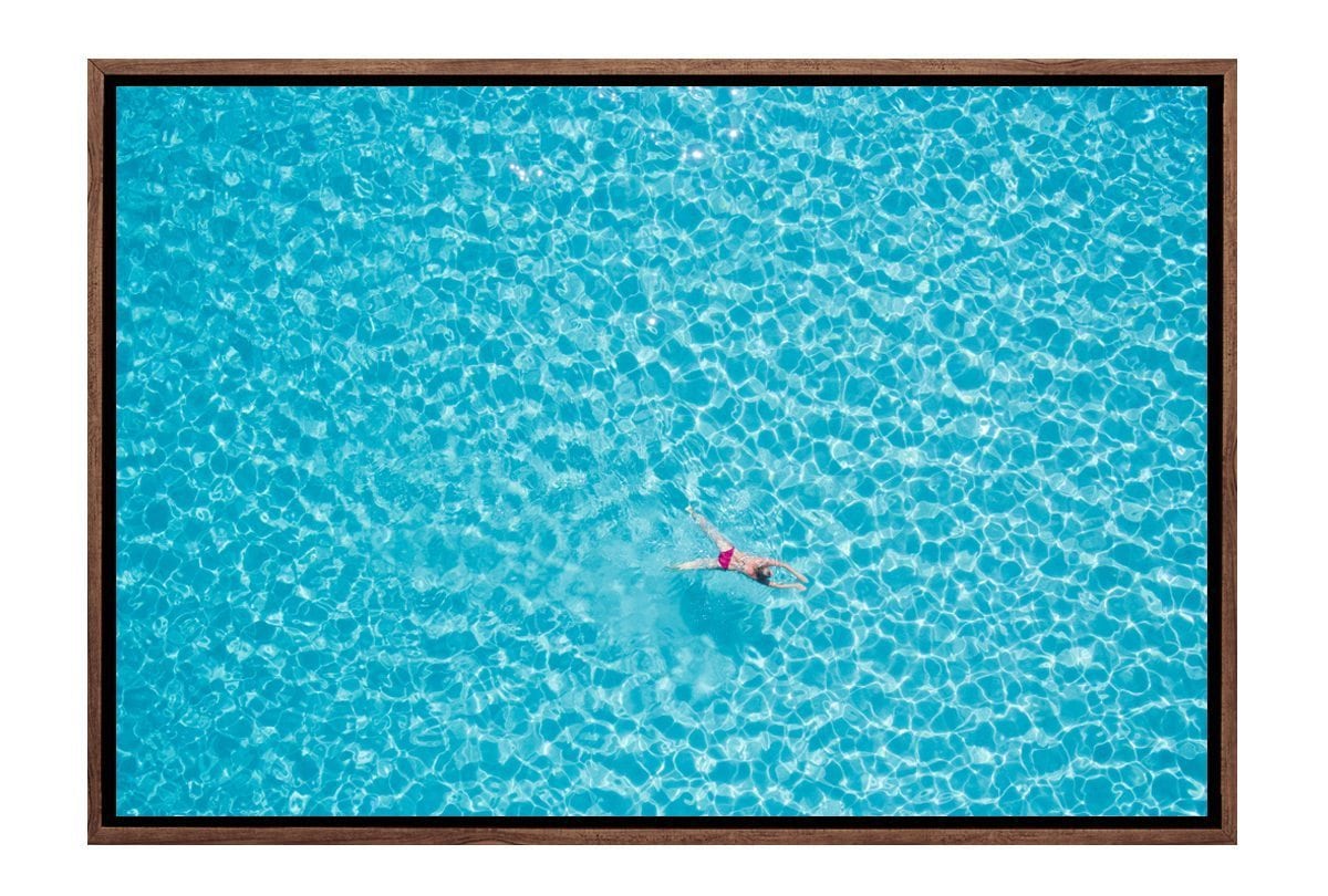 Lone Swimmer Crystal Water | Canvas Art Wall Print - Final Touch Decor