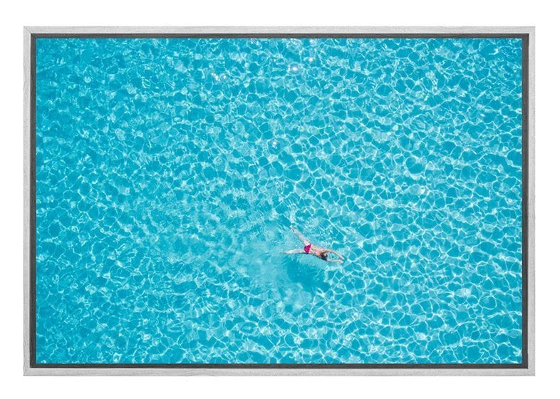 Lone Swimmer Crystal Water | Canvas Art Wall Print - Final Touch Decor