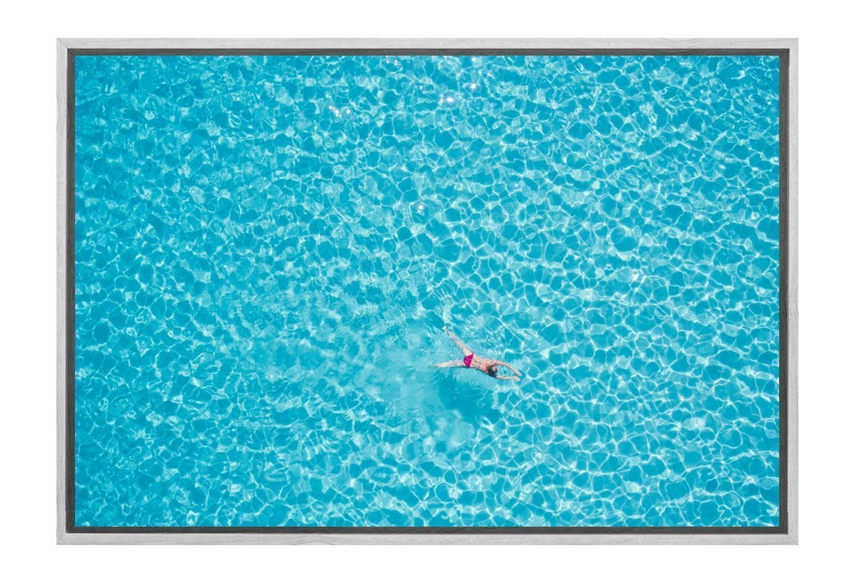 Lone Swimmer Crystal Water | Canvas Art Wall Print - Final Touch Decor