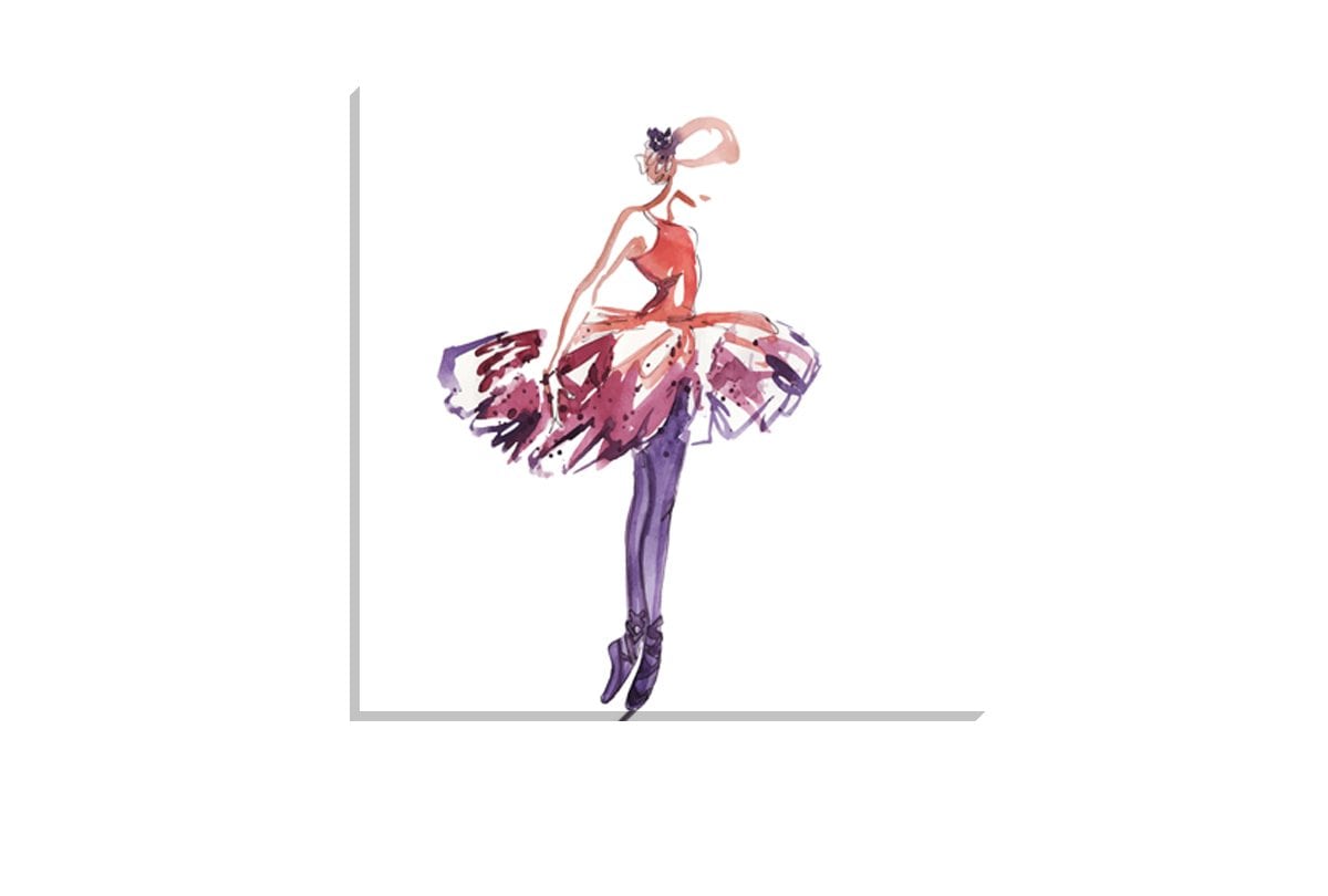 Ballerina Purple-Pink | Canvas Wall Art Print - Final Touch Decor