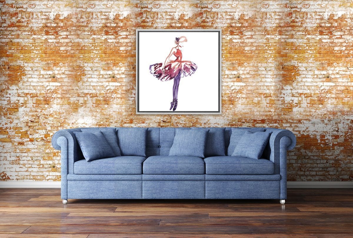 Ballerina Purple-Pink | Canvas Wall Art Print - Final Touch Decor