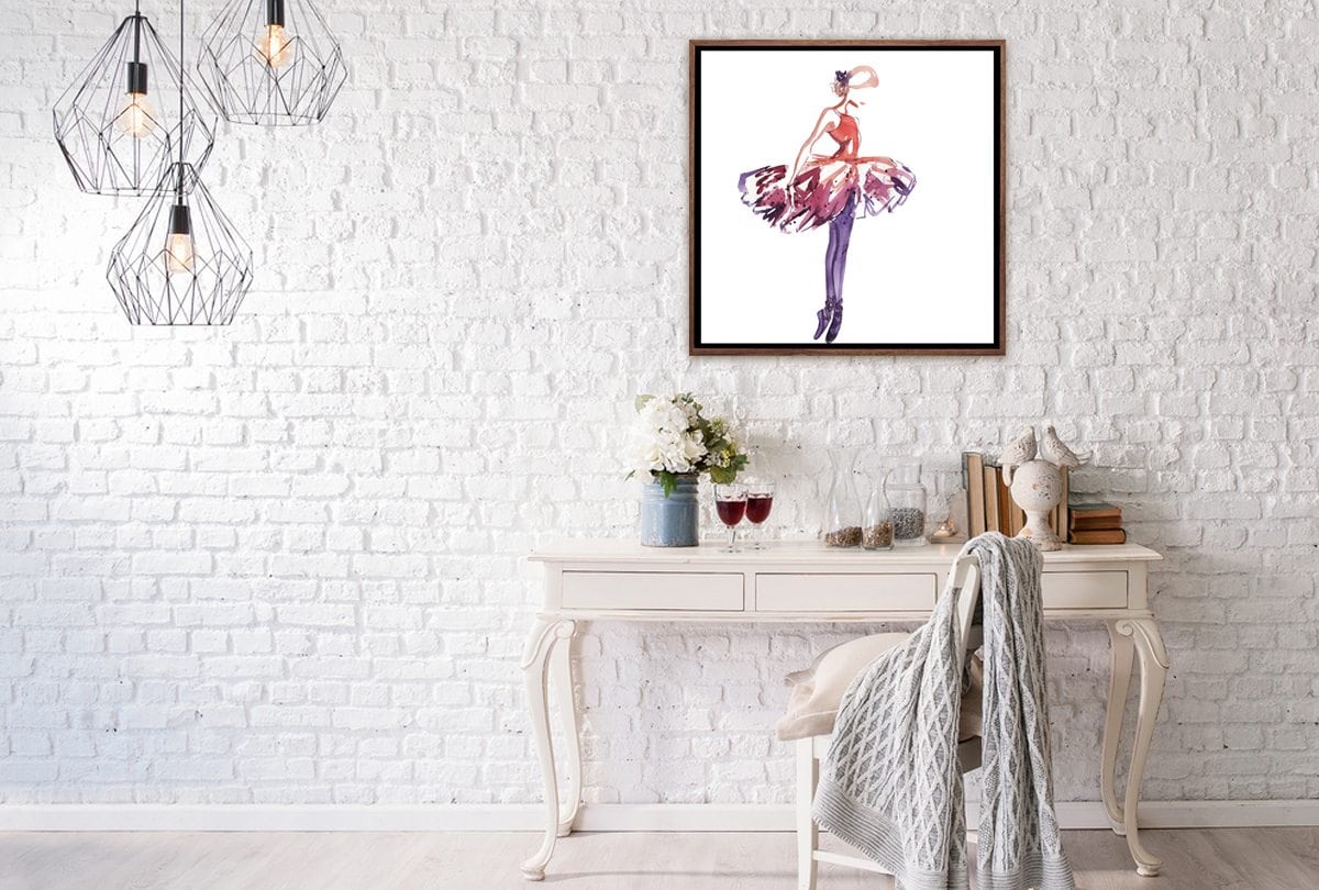 Ballerina Purple-Pink | Canvas Wall Art Print - Final Touch Decor