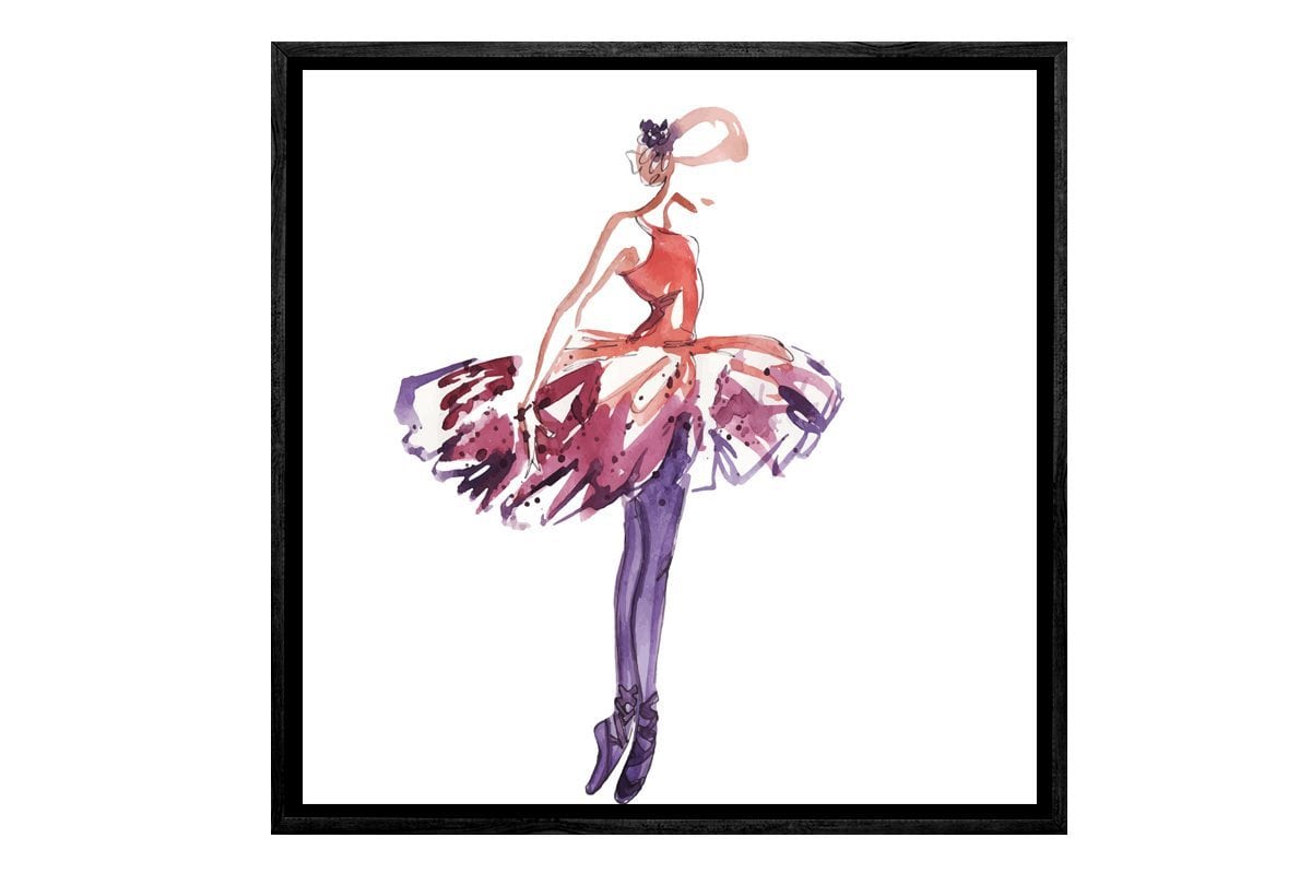 Ballerina Purple-Pink | Canvas Wall Art Print - Final Touch Decor