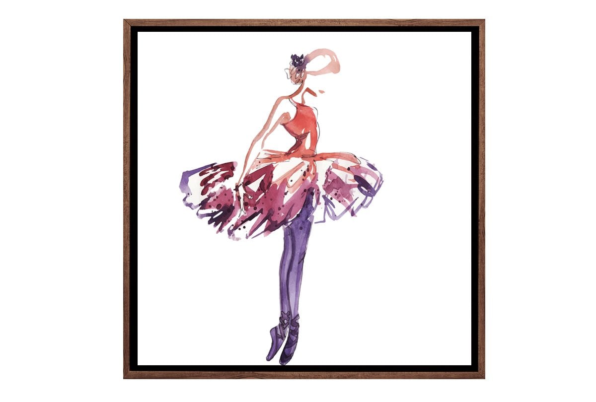 Ballerina Purple-Pink | Canvas Wall Art Print - Final Touch Decor
