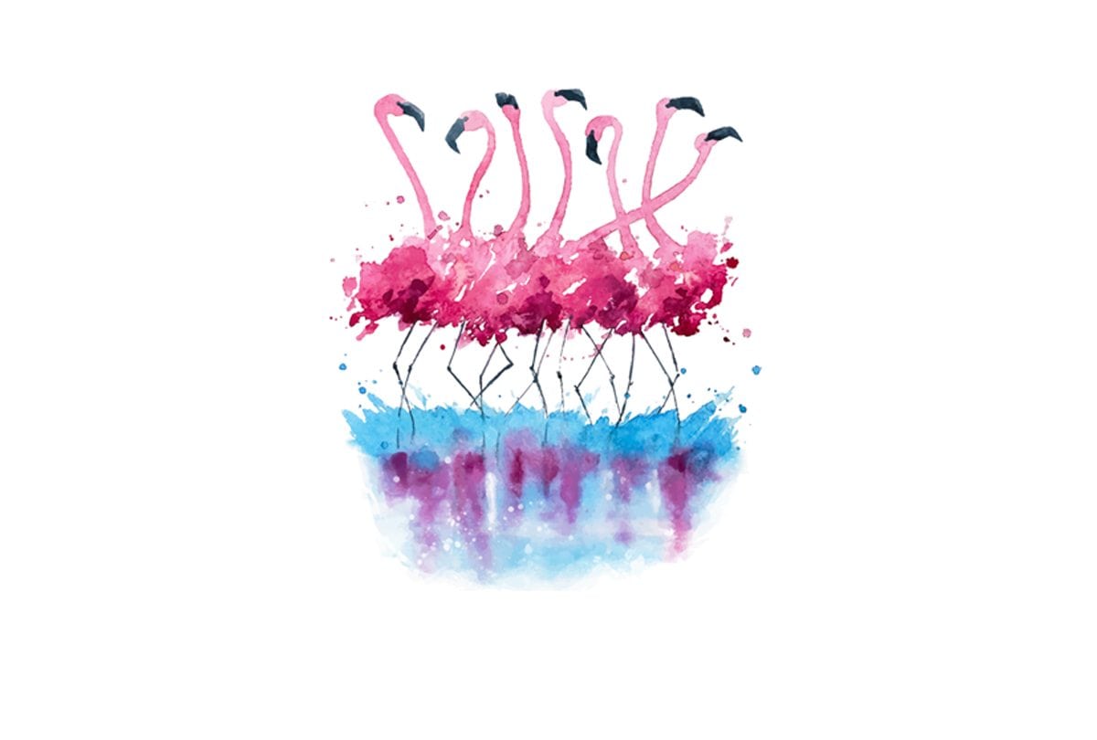 Abstract Flamingo | Abstract Wall Art Print - Final Touch Decor