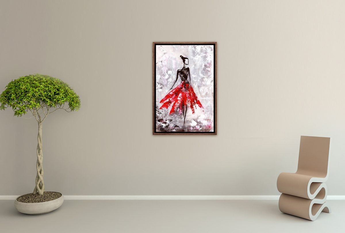 Woman in Red | Canvas Art Print - Final Touch Decor