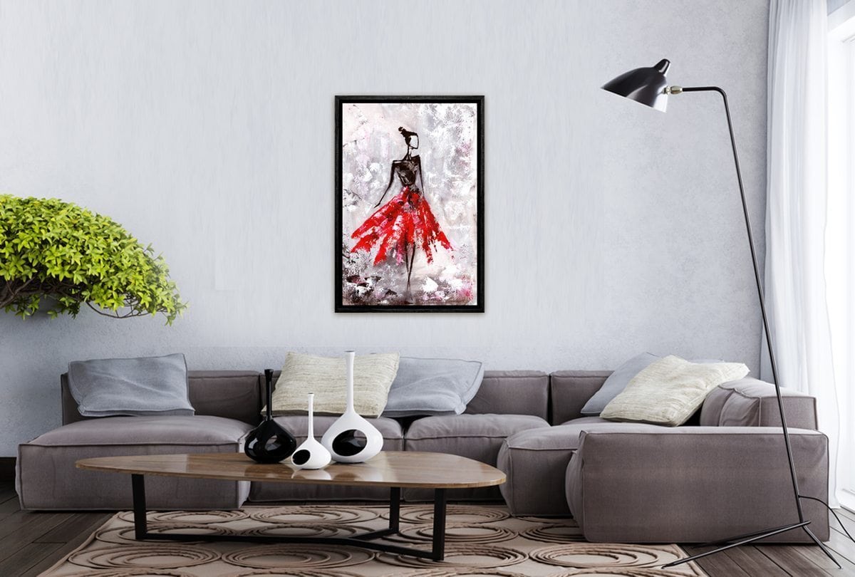 Woman in Red | Canvas Art Print - Final Touch Decor