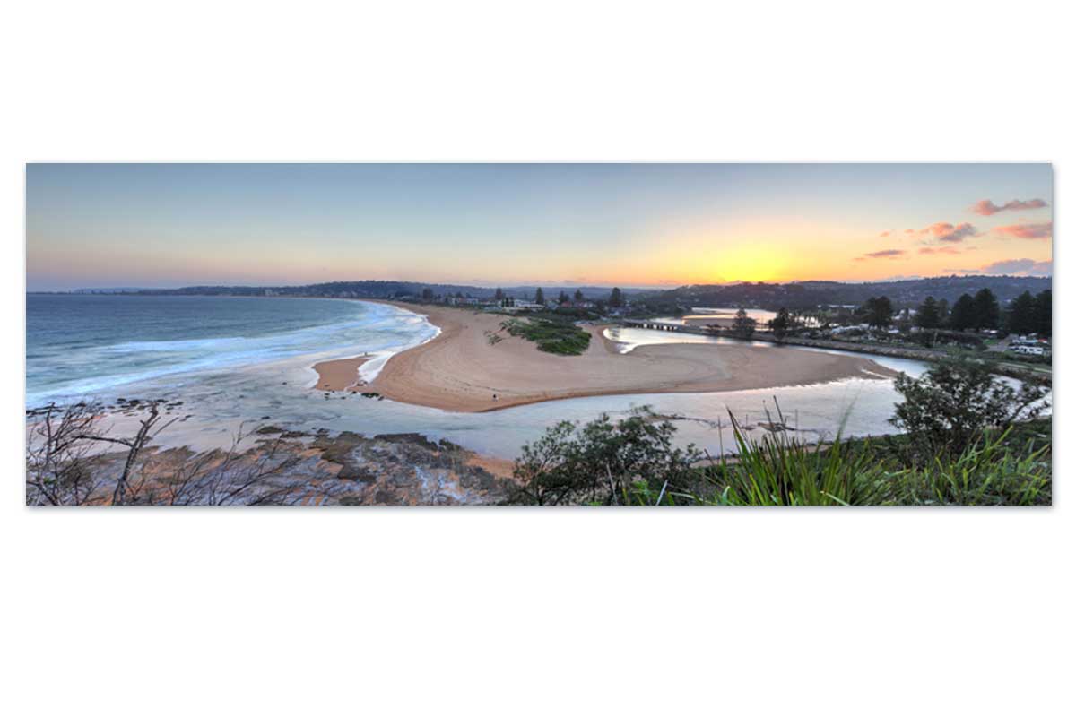 Beach & Lake Entrance, Nth Narrabeen, Australia | Canvas Wall Art Print - Final Touch Decor