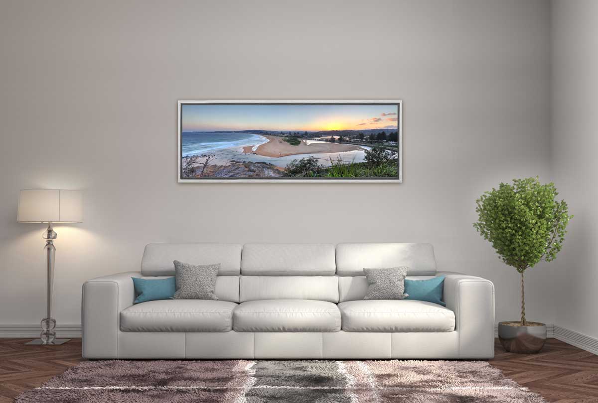 Beach & Lake Entrance, Nth Narrabeen, Australia | Canvas Wall Art Print - Final Touch Decor