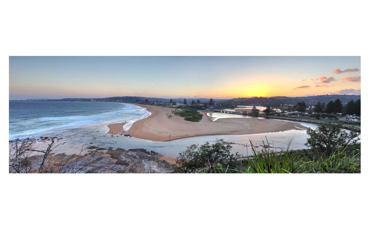 Beach & Lake Entrance, Nth Narrabeen, Australia | Canvas Wall Art Print - Final Touch Decor