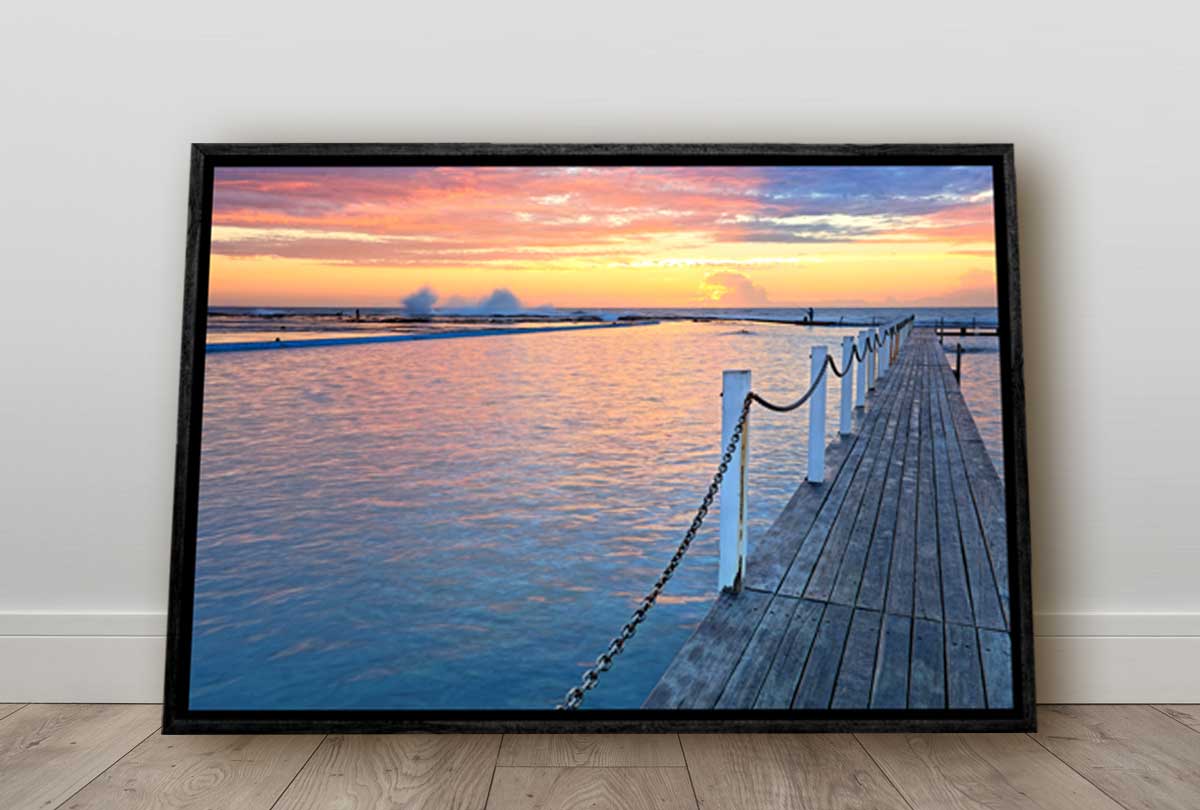 Narrabeen Ocean Pool 2, Australia | Canvas Wall Art Print - Final Touch Decor