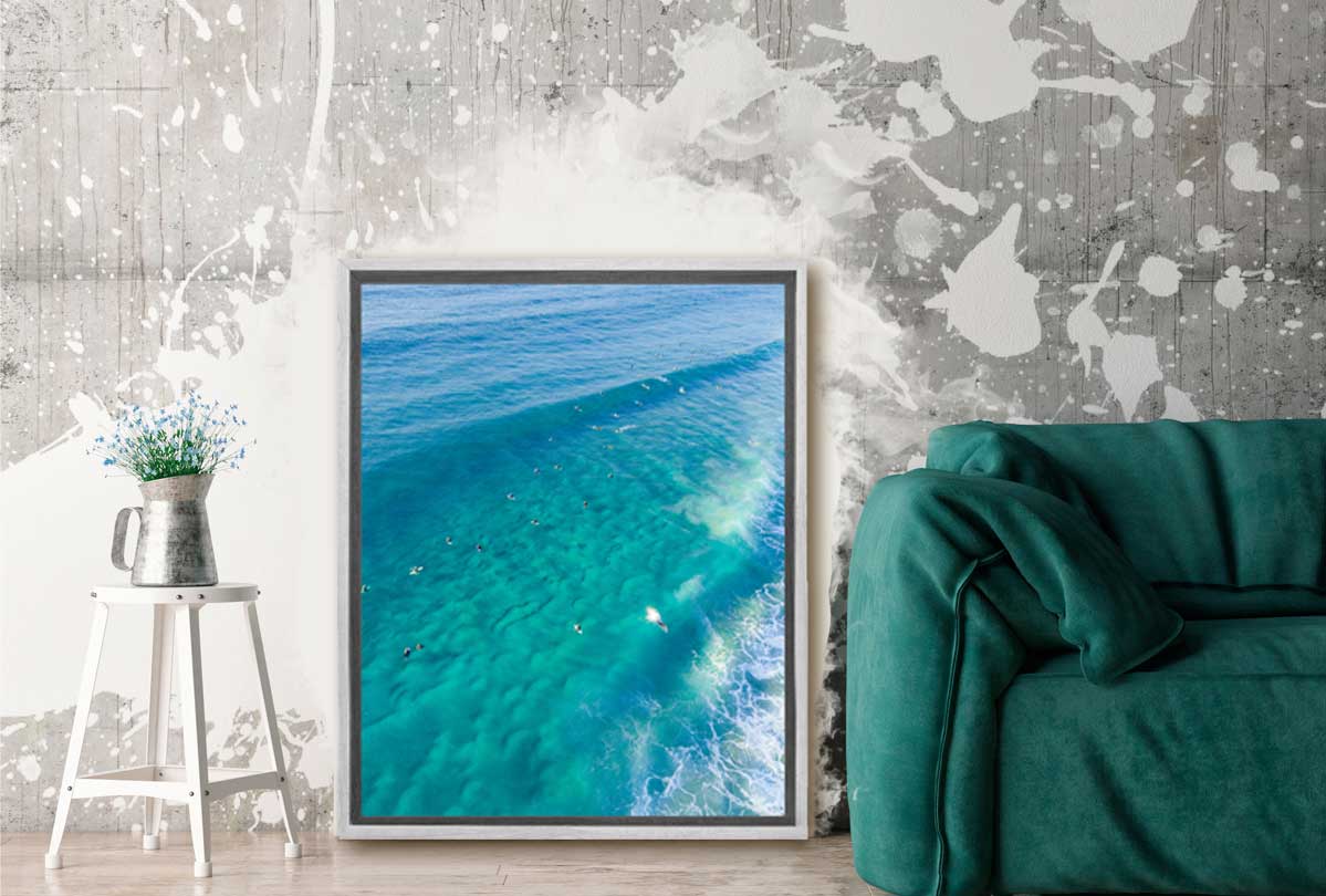 Surfers From Above | Canvas Wall Art Print - Final Touch Decor