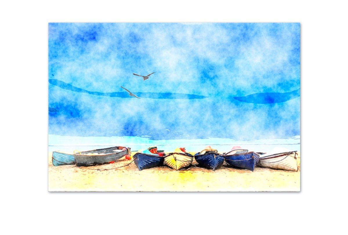 Boats on Beach 2 | Canvas Wall Art Decor - Final Touch Decor