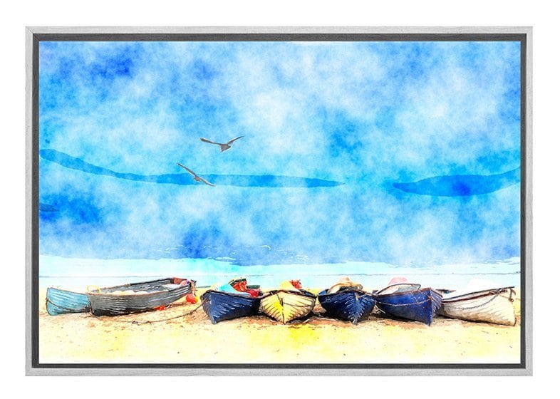 Boats on Beach 2 | Canvas Wall Art Decor - Final Touch Decor
