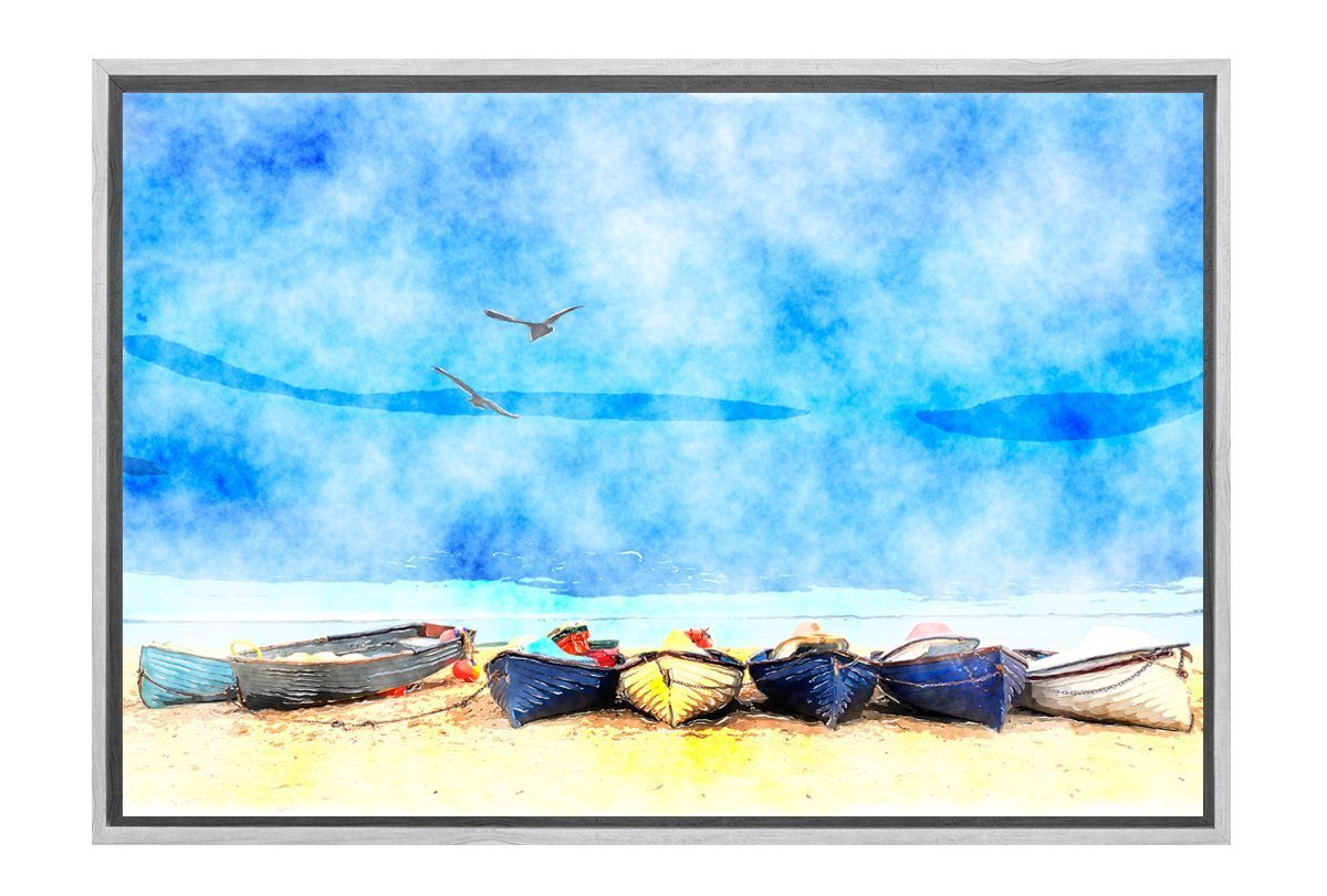 Boats on Beach 2 | Canvas Wall Art Decor - Final Touch Decor
