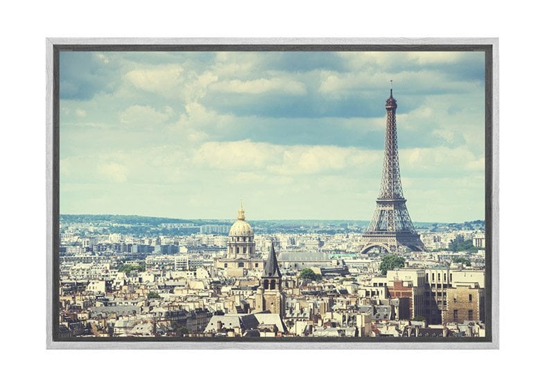 Aerial of Paris with Eiffel Tower, France | Canvas Wall Art Print - Final Touch Decor