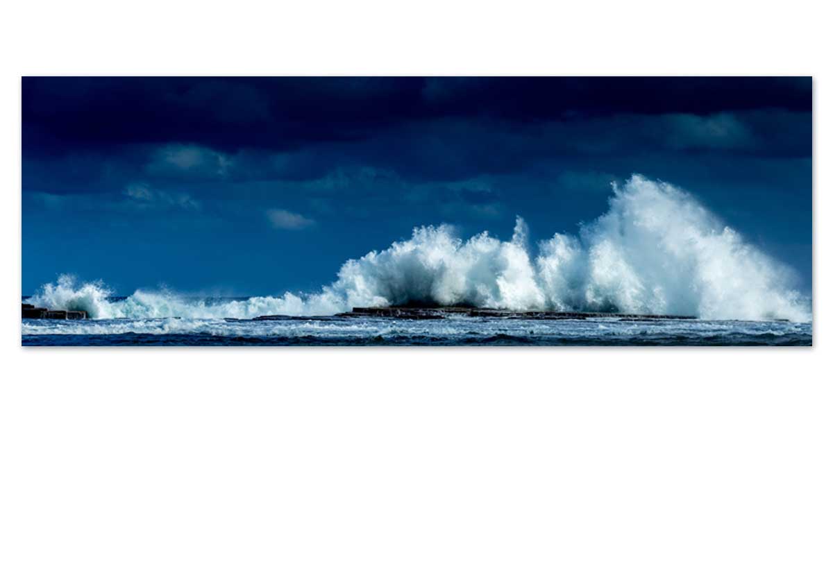 Waves Crashing on Rocks | Canvas Wall Art Print - Final Touch Decor