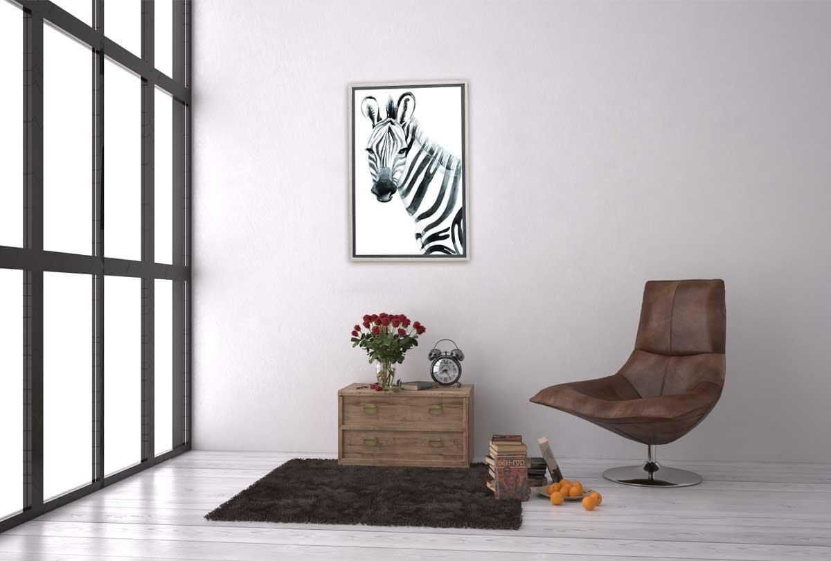 Zebra Watercolour | Canvas Wall Art Print - Final Touch Decor