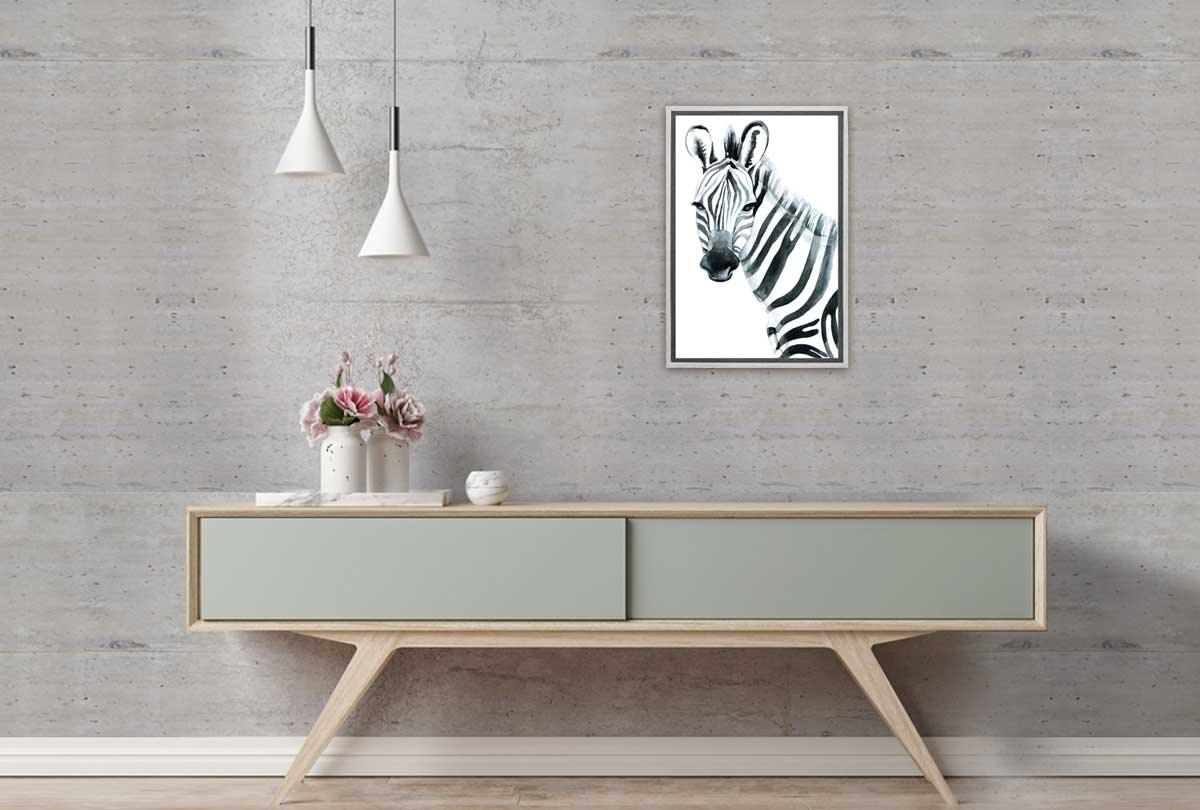 Zebra Watercolour | Canvas Wall Art Print - Final Touch Decor